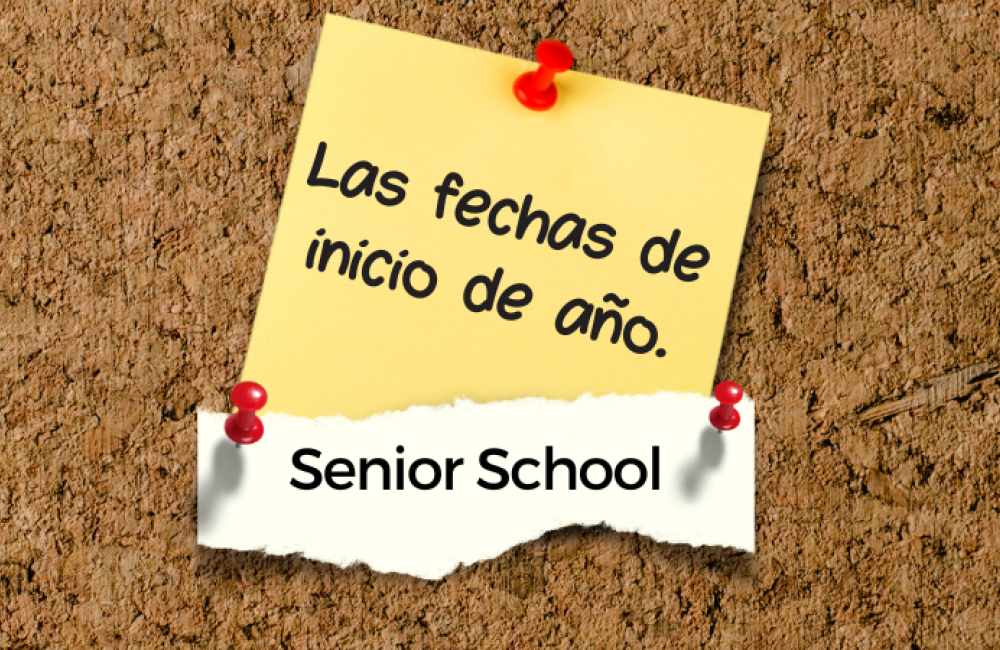 Senior School: información inicio de año